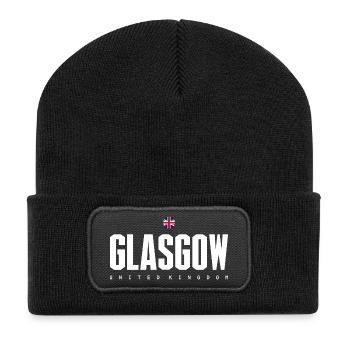 Glasgow - Recycelte Patch Beanie - Schwarz - Vorne