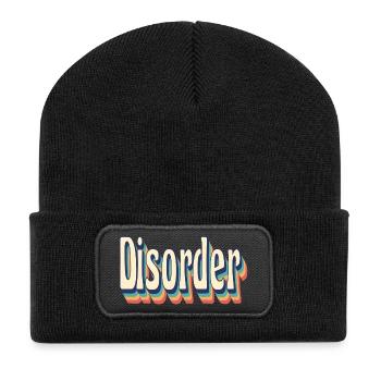 Disorder Retro Vintage T-Shirt des années 70 - Beanie recyclé à patch - noir - Devant
