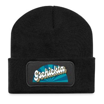 Gschicka - skillful, talented man - Recycled Patch Beanie - black - Front