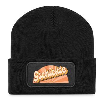Gschicke - Skillful, talented woman - Recycled Patch Beanie - black - Front