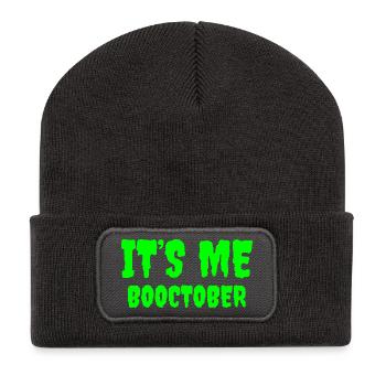 Halloween Booctober Graphic Ludique - Beanie recyclé à patch - charbon - Devant