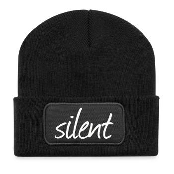 SILENT - Recycled Patch Beanie - black - Front