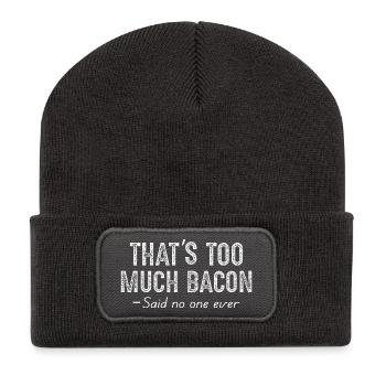that's too much bacon - Recycled Patch Beanie - dark grey - Front