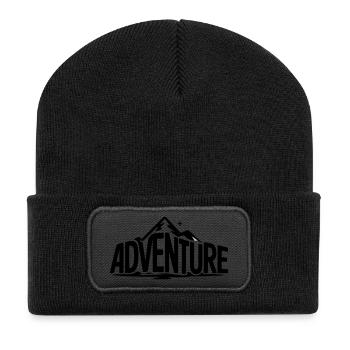 🏔 ADVENTURE – Can you hear the call of the mountains? - Recycled Patch Beanie - black - Front
