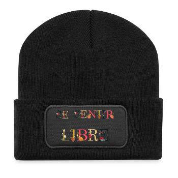 Sich frei fühlen - Recycelte Patch Beanie - Schwarz - Vorne