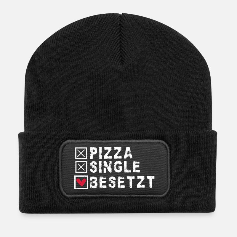 Pizza single occupied - Recycled Patch Beanie - black