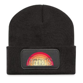Vintage Sunset PARIS - Beanie recyclé à patch - charbon - Devant
