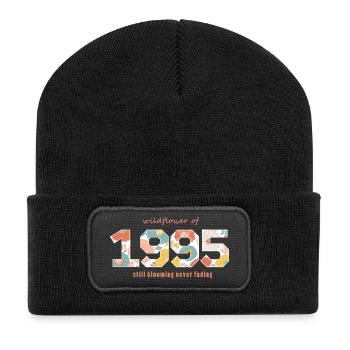 Floral 1995 - 30th anniversary - Recycled Patch Beanie - black - Front