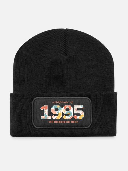 Floral 1995 - 30th anniversary - Recycled Patch Beanie - black