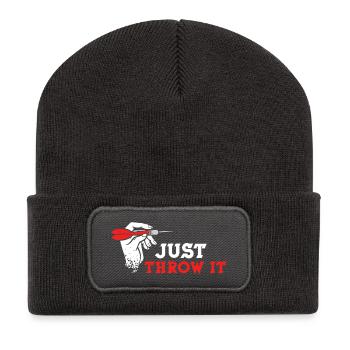 Just Throw It Darts - Recycled Patch Beanie - dark grey - Front