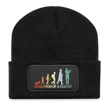 Vintage Flute Evolution - Recycled Patch Beanie - black - Front