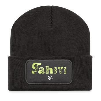 Tahiti (citron vert) - Beanie recyclé à patch - charbon - Devant
