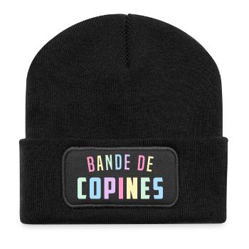 Girlfriend Gang Gift for Friends with Humor - Recycled Patch Beanie - black - Front