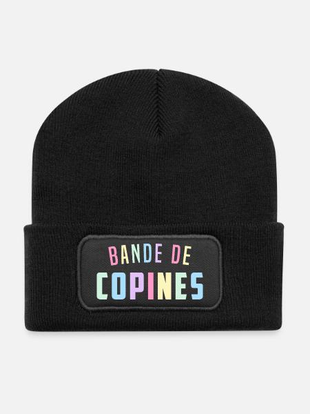 Girlfriend Gang Gift for Friends with Humor - Recycled Patch Beanie - black