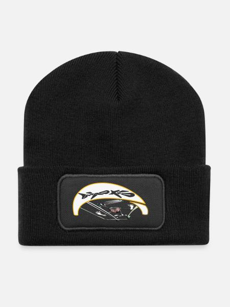 Active kiter with dynamic trajectory - Recycled Patch Beanie - black