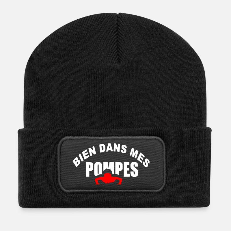 Bien dans mes Pompes tout va bien humour - Beanie recyclé à patch - noir