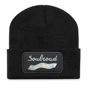 Soulroad - Recycelte Patch Beanie - Schwarz - Vorne