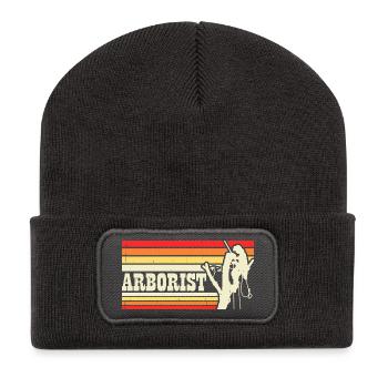 Arborist Woodworker Woodworker Gift - Recycled Patch Beanie - dark grey - Front