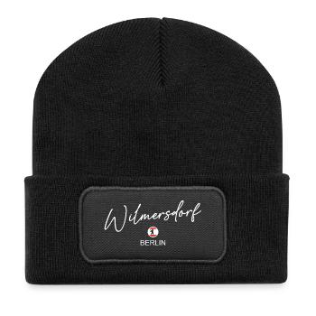Wilmersdorf - Berlin Flag - Berlin Bear - Recycled Patch Beanie - black - Front