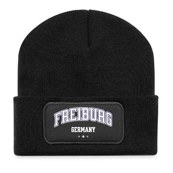 Style du Collège de Fribourg, Allemagne - Beanie recyclé à patch - noir - Devant