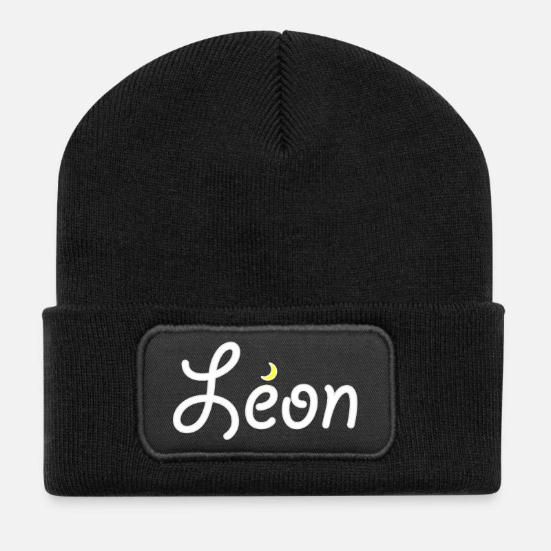 Léon - Beanie recyclé à patch - noir