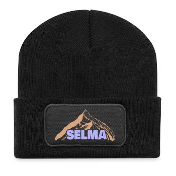 Selma - Beanie recyclé à patch - noir - Devant