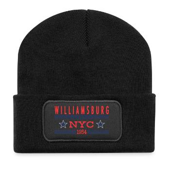 Williamsburg NYC 1954 Retro - Recycelte Patch Beanie - Schwarz - Vorne