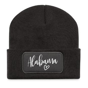 Alabama Heart Women’s Love Alabama - Beanie recyclé à patch - charbon - Devant