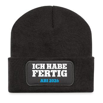 I'VE FINISHED HIGH SCHOOL 2026 HIGH SCHOOL DIPLOMA GRADUATION 26 - Recycled Patch Beanie - dark grey - Front