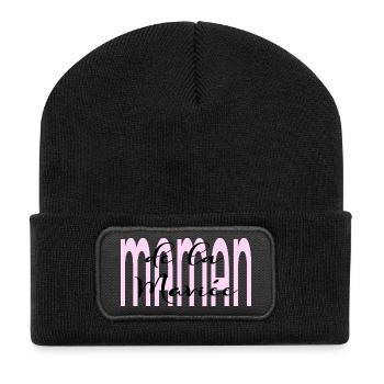 Mutter der Braut - Recycelte Patch Beanie - Schwarz - Vorne