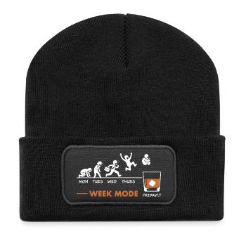 Vive le weekend-end – Humor Wisky - Recycelte Patch Beanie - Schwarz - Vorne