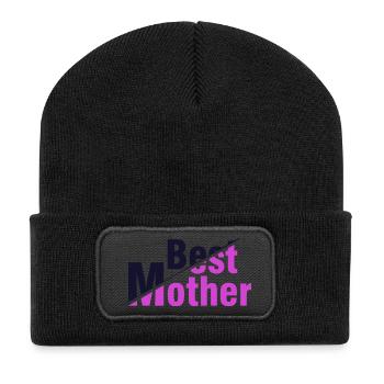 Best Mother Shirt – Gift for Moms - Recycled Patch Beanie - black - Front
