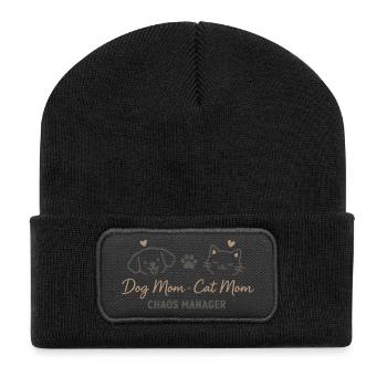 Chaos Manager Dog and Cat - Recycled Patch Beanie - black - Front