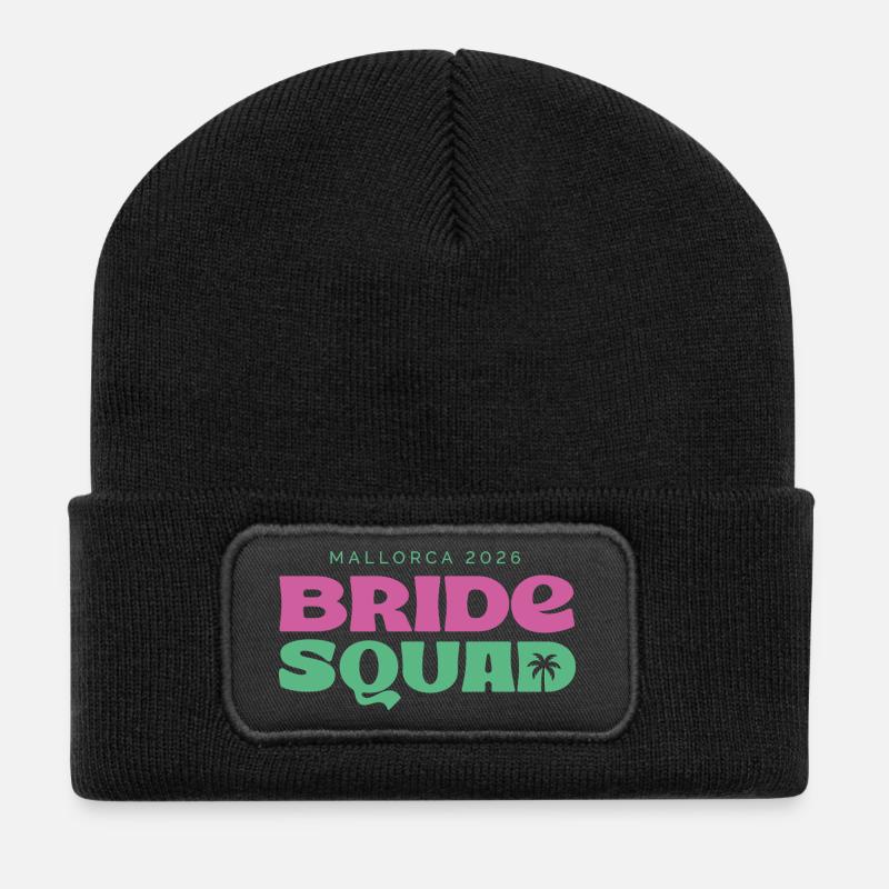 MALLORCA BRIDE SQUAD 2026 - Recycelte Patch Beanie - Schwarz
