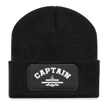 Captain Anchor Emblem - Recycled Patch Beanie - black - Front