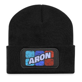 First name Aron - Recycled Patch Beanie - black - Front