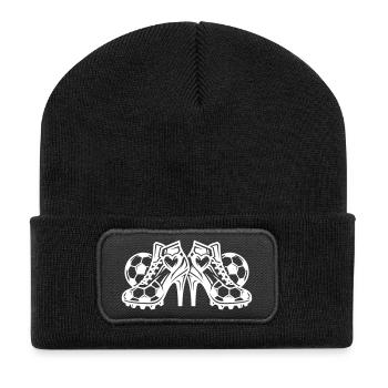 Fussballschuhe Fussball High Heels - Recycelte Patch Beanie - Schwarz - Vorne