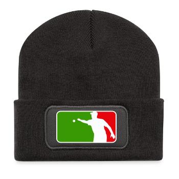 Petanque Boule Petanca Major League Style ITALY - Recycelte Patch Beanie - Dunkelgrau - Vorne