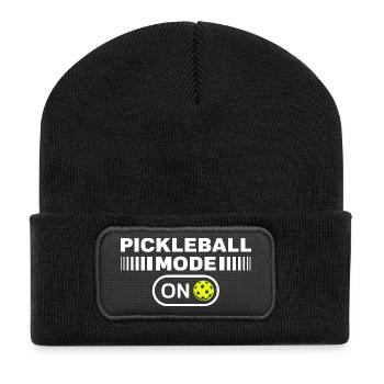 Mode Pickleball sur Joueur de Pickleball Drôle - Beanie recyclé à patch - noir - Devant