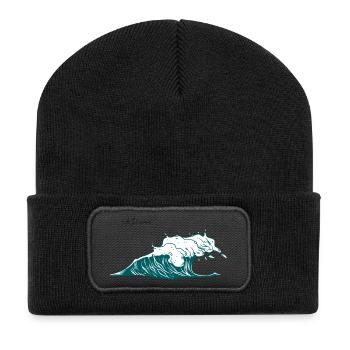 Ride the Wave - Recycled Patch Beanie - black - Front