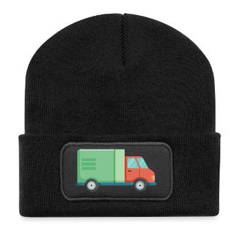 Lieferauto - Recycelte Patch Beanie - Schwarz - Vorne