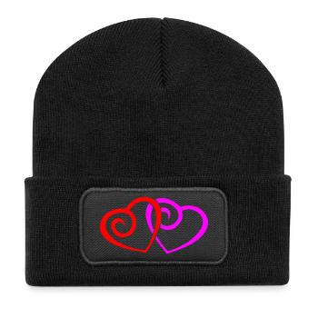 Hearts Love - Recycled Patch Beanie - black - Front
