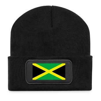 Jamaika - Recycelte Patch Beanie - Schwarz - Vorne