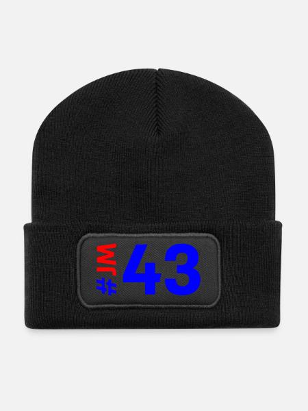 JM43 - Beanie recyclé à patch - noir