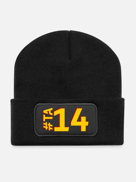 TA14 - Beanie recyclé à patch - noir