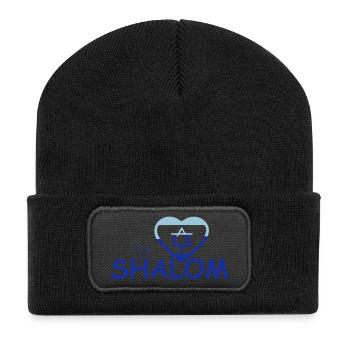 Shalom - Peace for Israel - Recycled Patch Beanie - black - Front