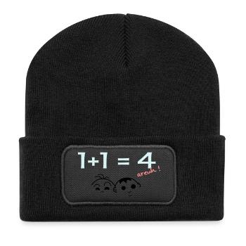 1 + 1 = 4 - Recycled Patch Beanie - black - Front