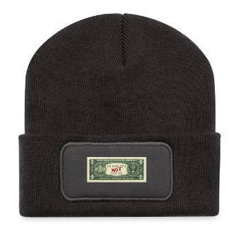 in god we NOT trust - Beanie recyclé à patch - charbon - Devant