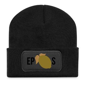 EPLS - Recycelte Patch Beanie - Schwarz - Vorne