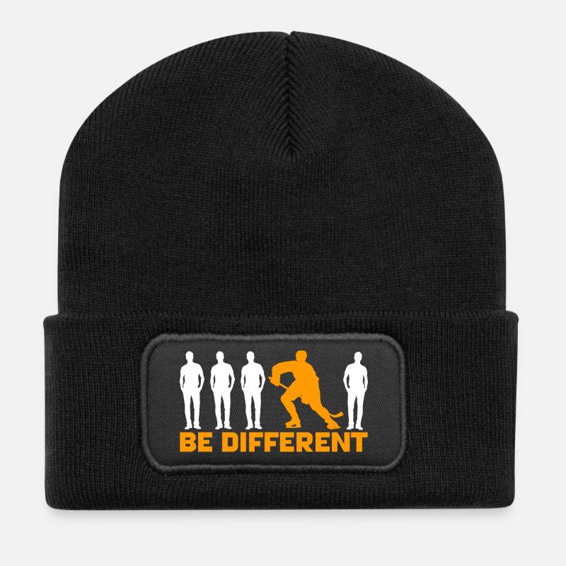 Hockey - Be different - Recycelte Patch Beanie - Schwarz